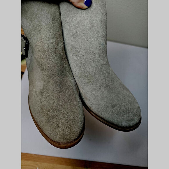 Lucky Brand‎ 8.5B Chunky platform suede Camo Green Ankle Boots. Fall. Stylish. - Picture 9 of 12